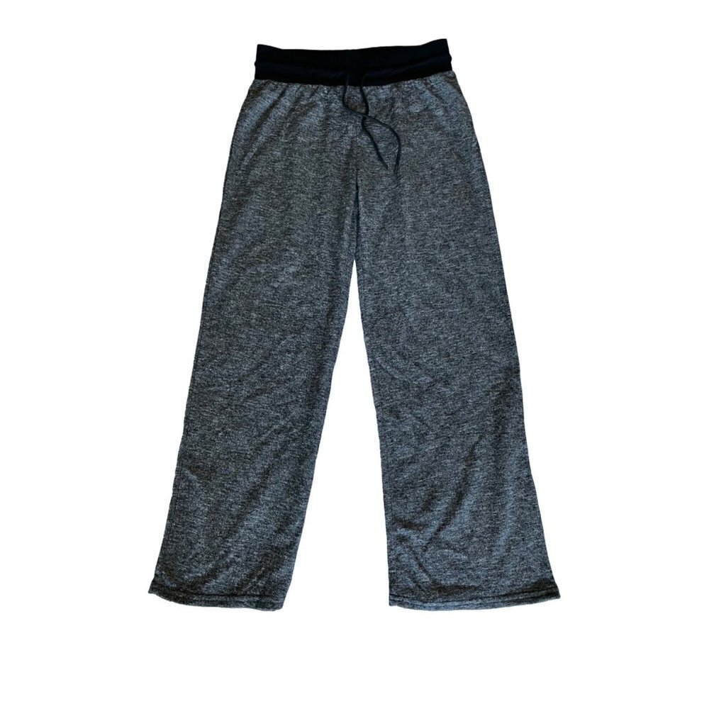 Connection 18 Women Sz M Athletic Sweatpants Pants Gray Black Stretch Waistband